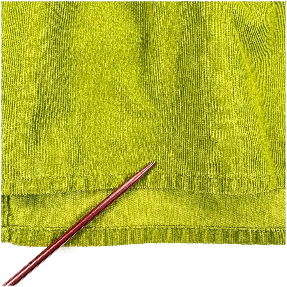 J Jill Corduroy Tunic Button Down Shirt Womens L Chartreuse Green Lightweight